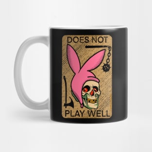 Does Not Play Well Burger Skull Mug